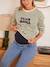 Jean mom de grossesse bandeau sans couture Denim brut+Denim stone+Gris 7 - vertbaudet enfant 