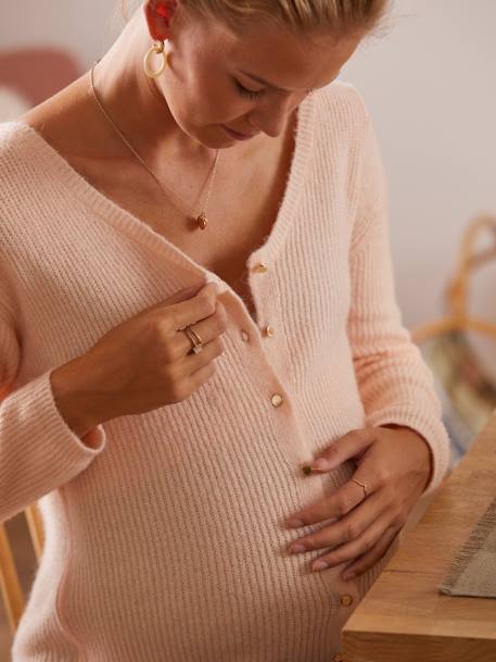 Pull devant/dos grossesse et allaitement Rose+Vert 9 - vertbaudet enfant 