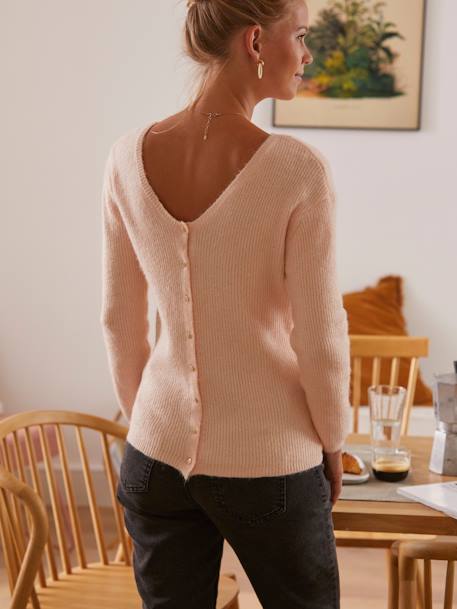 Pull devant/dos grossesse et allaitement Rose+Vert 6 - vertbaudet enfant 