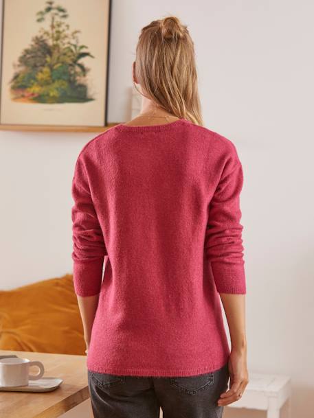 Pull col tunisien grossesse et allaitement Fuschia 4 - vertbaudet enfant 