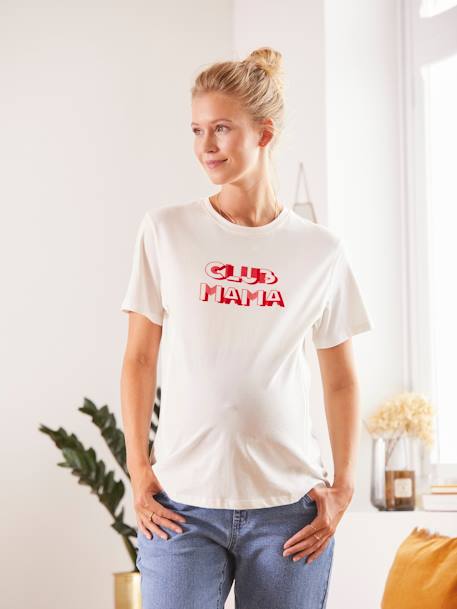 T-shirt à message grossesse et allaitement Blanc 1 - vertbaudet enfant 