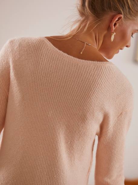 Pull devant/dos grossesse et allaitement Rose+Vert 7 - vertbaudet enfant 