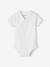 Lot de 5 bodies manches courtes bébé ouverture naissance BASICS lot ivoire 2 - vertbaudet enfant 