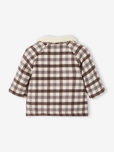 Manteau en drap de laine bébé carreaux anthracite 2 - vertbaudet enfant 