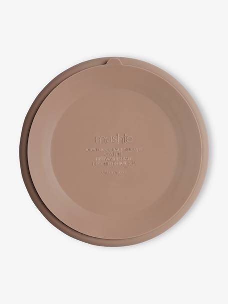 Assiette compartimentée MUSHIE en silicone beige+gris+rose blush 3 - vertbaudet enfant 