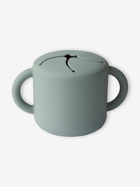 Tasse à goûter MUSHIE en silicone beige+rose blush+vert 3 - vertbaudet enfant 