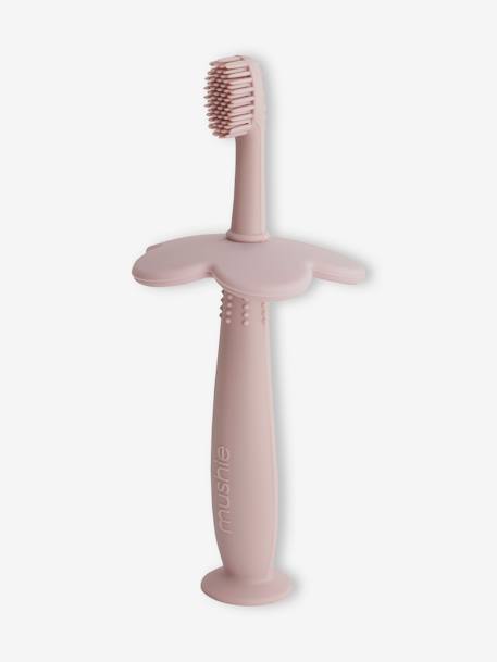 Brosse à dents d’apprentissage MUSHIE en silicone bleu+gris+rose blush 8 - vertbaudet enfant 