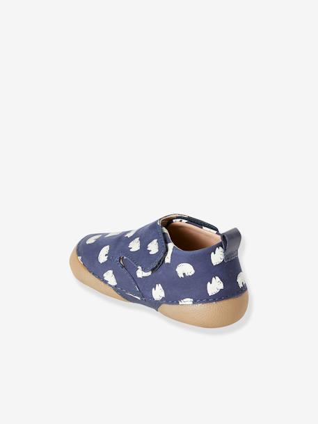 Chaussons scratchés bébé en cuir détails phosphorescents marine imprimé 5 - vertbaudet enfant 