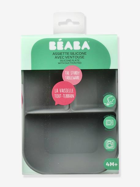 Assiette compartimentée BEABA mineral+sage green 3 - vertbaudet enfant 