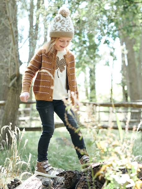 Jean slim MorphologiK 'waterless' fille tour de hanches MEDIUM avec usures Brut+denim black 5 - vertbaudet enfant 