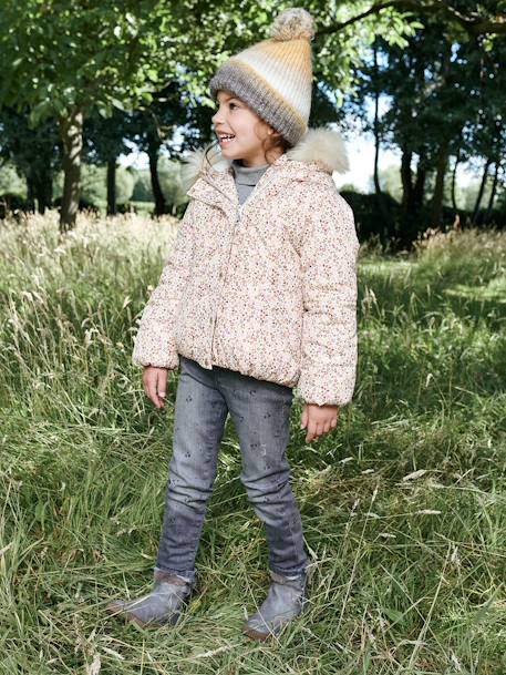 Jean droit détails usés fille double stone+gris 12 - vertbaudet enfant 