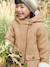 Manteau à capuche en drap de laine fille doublé sherpa chamois+vert foncé 9 - vertbaudet enfant 
