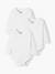 Lot de 3 bodies Bio Collection manches longues ouverture naissance BASICS lot blanc 1 - vertbaudet enfant 