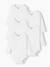 Lot de 5 bodies bébé manches longues ouverture naissance BASICS lot blanc 1 - vertbaudet enfant 