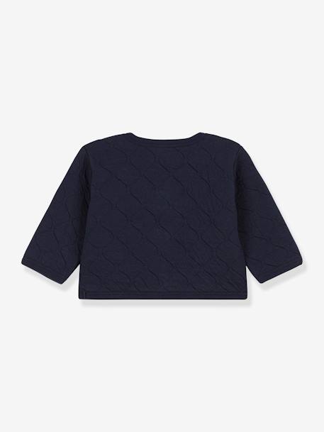 Cardigan bébé en tubique matelassé - PETIT BATEAU marine 2 - vertbaudet enfant 