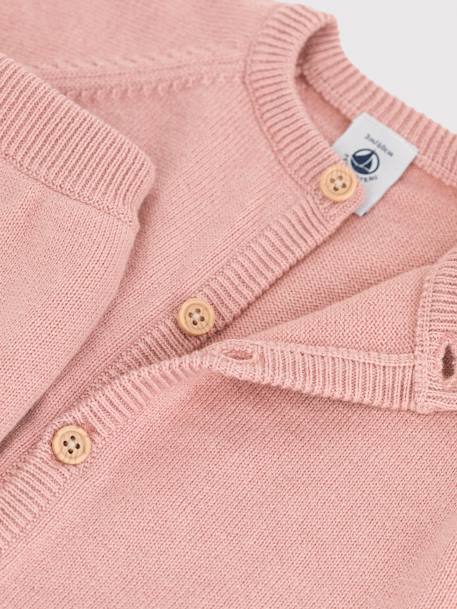 Ensemble 2 pièces bébé en tricot laine et coton PETIT BATEAU rose 3 - vertbaudet enfant 