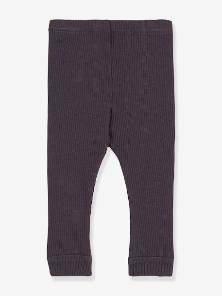 Legging en maille côtelée coton bio PETIT BATEAU gris 2 - vertbaudet enfant 