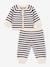 Ensemble 2 pièces bébé en tricot rayé laine et coton PETIT BATEAU blanc imprimé 4 - vertbaudet enfant 