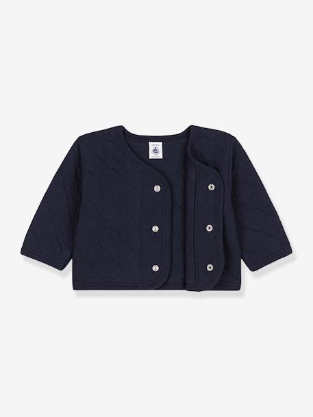 Cardigan bébé en tubique matelassé - PETIT BATEAU marine 4 - vertbaudet enfant 