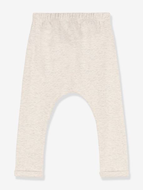 Pantalon bébé en jersey épais PETIT BATEAU beige chiné 2 - vertbaudet enfant 