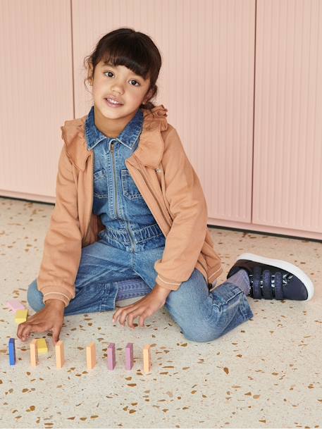 Combinaison en jean style 'worker' fille stone 6 - vertbaudet enfant 