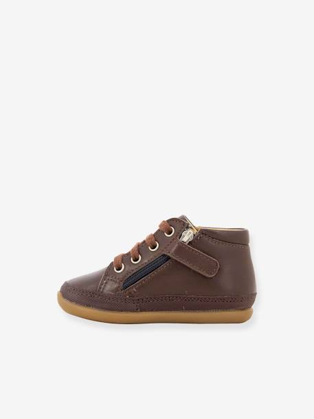 Bottines bébé Cuzy Zip Lace SHOO POM® chocolat+marine 2 - vertbaudet enfant 