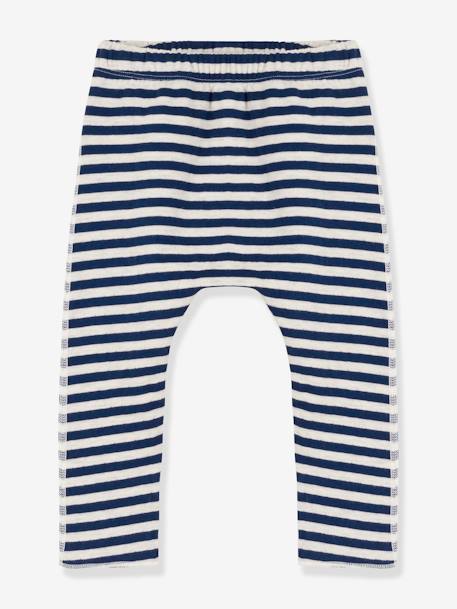 Pantalon bébé rayé en tubique - PETIT BATEAU bleu 1 - vertbaudet enfant 