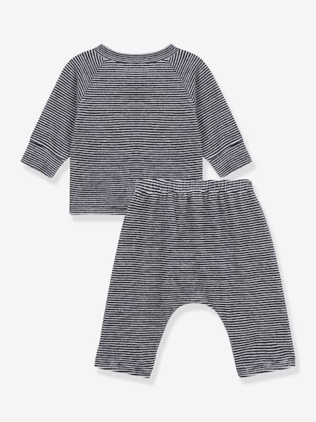 Ensemble 2 pièces en velours et coton PETIT BATEAU marine 2 - vertbaudet enfant 