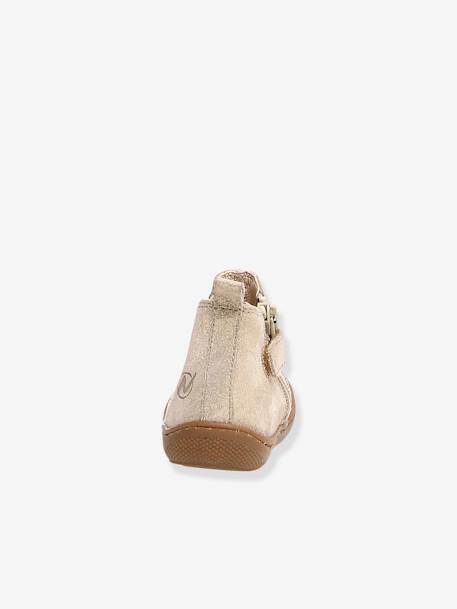 Chelsea boots bébé Sally NATURINO® 1ers pas marron+or 9 - vertbaudet enfant 