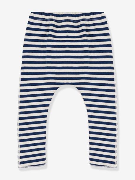 Pantalon bébé rayé en tubique - PETIT BATEAU bleu 2 - vertbaudet enfant 