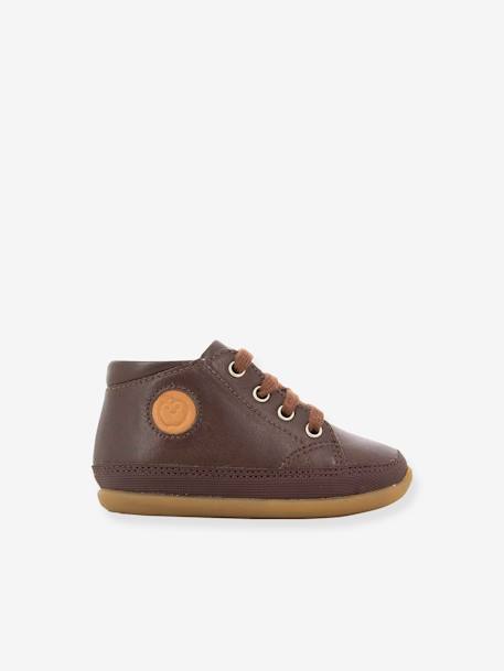 Bottines bébé Cuzy Zip Lace SHOO POM® chocolat 1 - vertbaudet enfant 