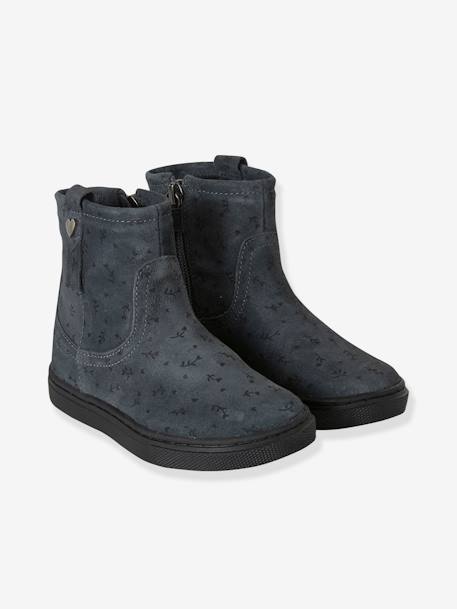 Boots en cuir fille collection maternelle gris 1 - vertbaudet enfant 