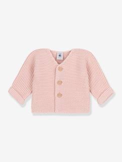 -Cardigan bébé tricot point mousse en coton bio PETIT BATEAU