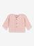 Cardigan bébé tricot point mousse en coton bio PETIT BATEAU rose 1 - vertbaudet enfant 