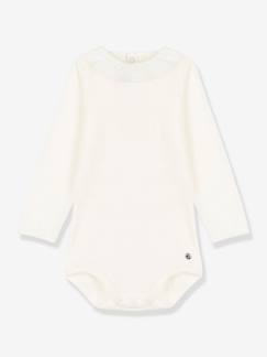 Body manches longues à collerette en coton bio PETIT BATEAU  - vertbaudet enfant