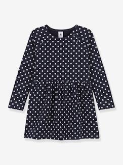 Robe à pois manches longues enfant molleton PETIT BATEAU  - vertbaudet enfant