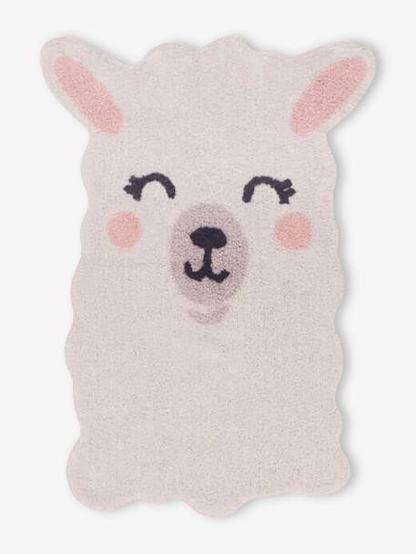 Tapis Coton lavable Smile like a Lama LORENA CANALS écru 1 - vertbaudet enfant 