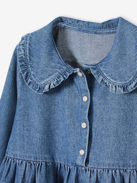 Robe denim col Claudine fille denim brut 3 - vertbaudet enfant 