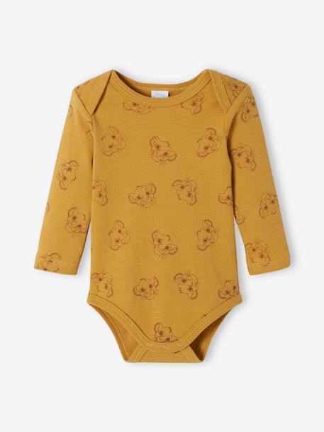 Lot de 2 bodies bébé garçon Disney® Le Roi Lion JAUNE FONCE UNI AVEC DECOR 3 - vertbaudet enfant 