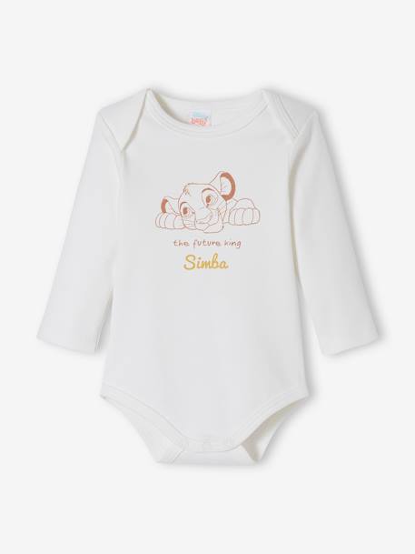 Lot de 2 bodies bébé garçon Disney® Le Roi Lion JAUNE FONCE UNI AVEC DECOR 2 - vertbaudet enfant 