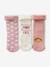 Lot de 3 paires de chaussettes lapins et coeurs bébé fille rose poudré 2 - vertbaudet enfant 