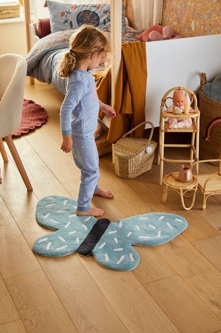 Tapis Papillon bleu/blanc 9 - vertbaudet enfant 