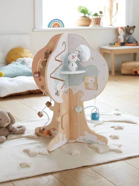 Arbre d'activités en bois FSC® multicolore+vert 3 - vertbaudet enfant 