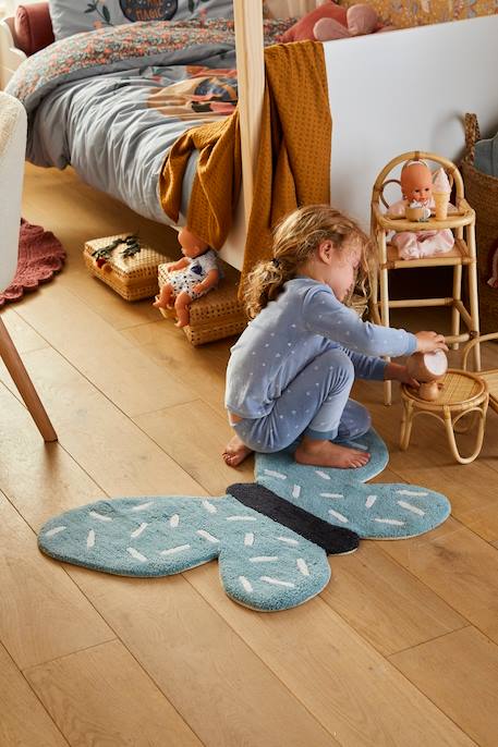 Tapis Papillon bleu/blanc 8 - vertbaudet enfant 