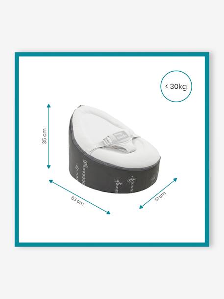 Transat et pouf Doomoo Nid BABYMOOV blanc / gris 2 - vertbaudet enfant 