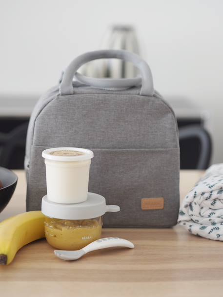 Sac repas isotherme BEABA gris chiné 1 - vertbaudet enfant 