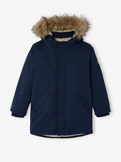 -Parka à capuche doublée sherpa garçon