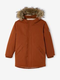 -Parka à capuche doublée sherpa garçon