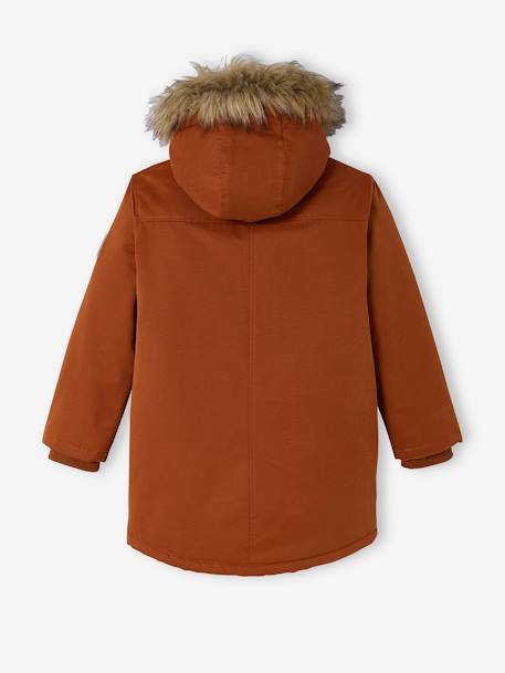 Parka à capuche doublée sherpa garçon navy+NOISETTE+VERT DE GRIS 8 - vertbaudet enfant 