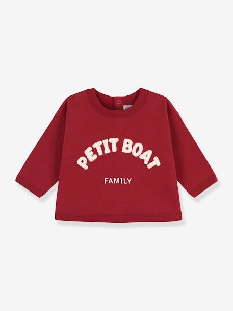 Sweatshirt bébé en coton PETIT BATEAU rouge 1 - vertbaudet enfant 